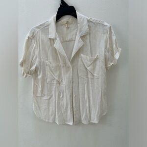 Thread & Supply Cream Casual Button Down Shirt